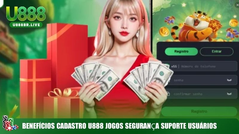 Benefícios cadastro U888 jogos segurança suporte usuários