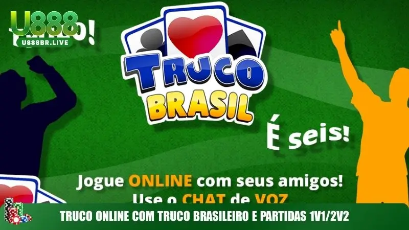 Truco Online com truco brasileiro e partidas 1v1/2v2